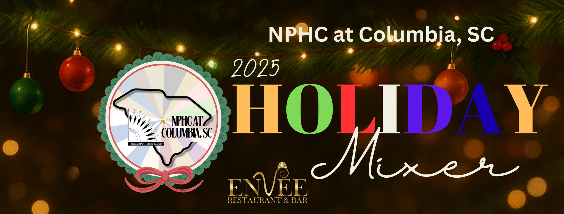 NPHC at Columbia, SC 2025 Holiday Mixer — event banner