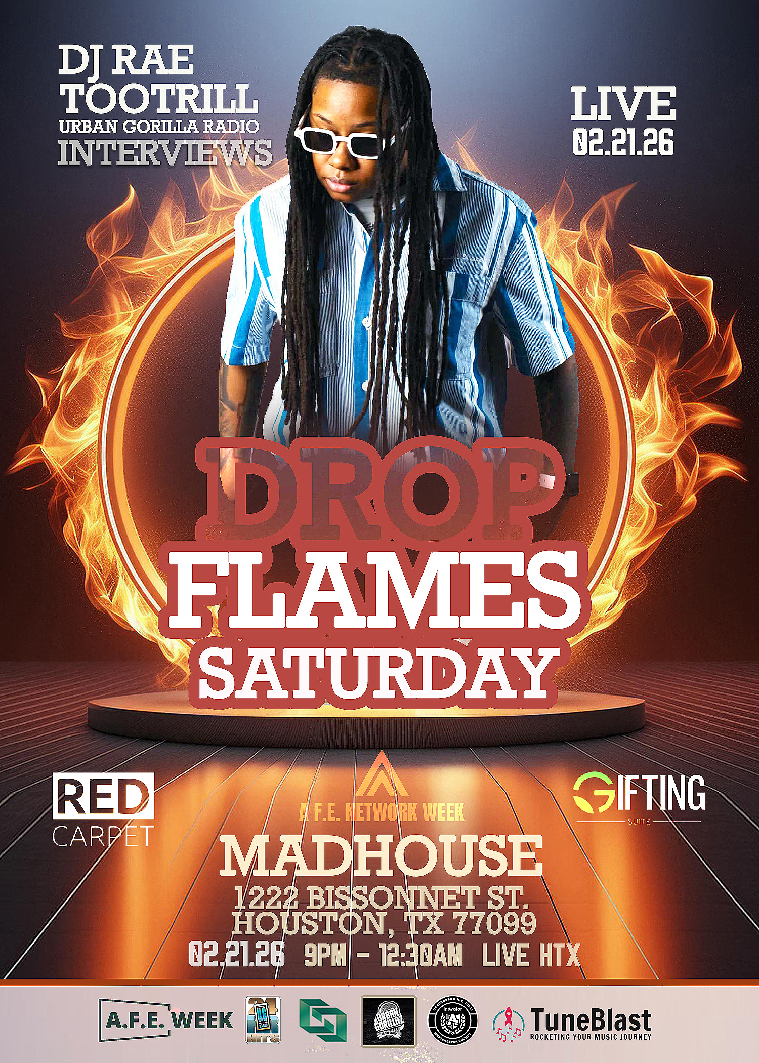 Real Raw Concert Series/Drop Flames Saturday — event banner 6