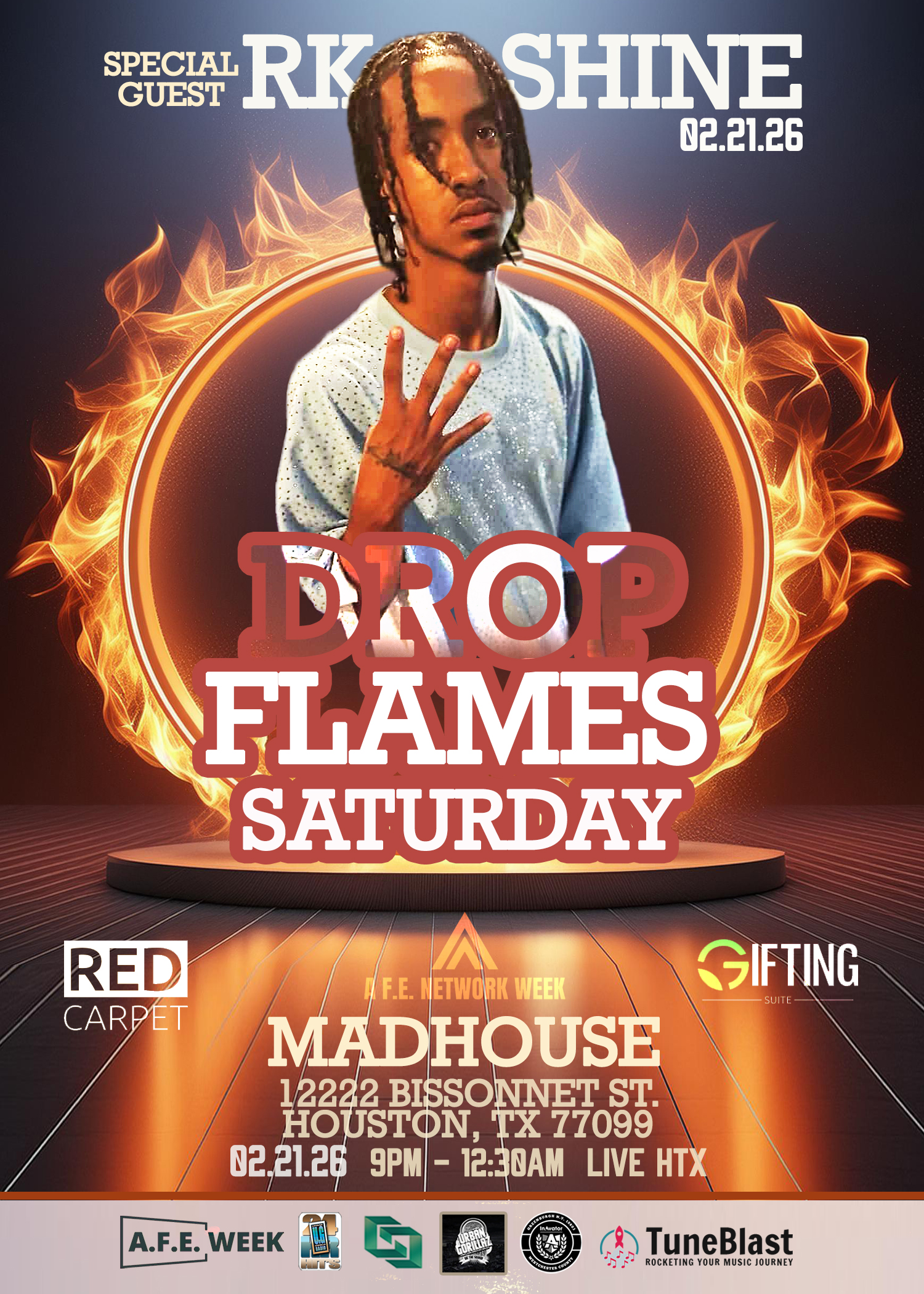 Real Raw Concert Series/Drop Flames Saturday — event banner 8