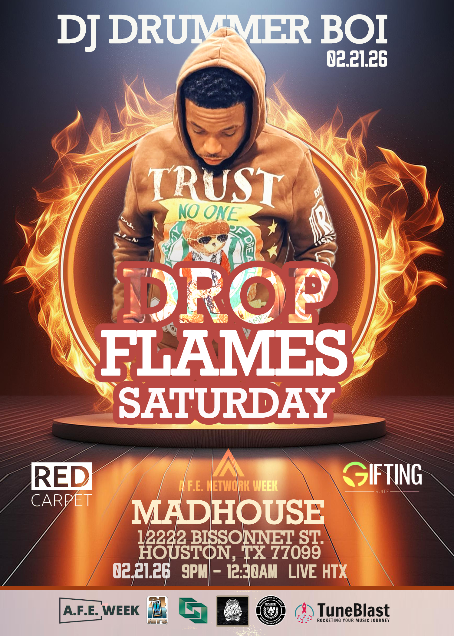 Real Raw Concert Series/Drop Flames Saturday — event banner 11