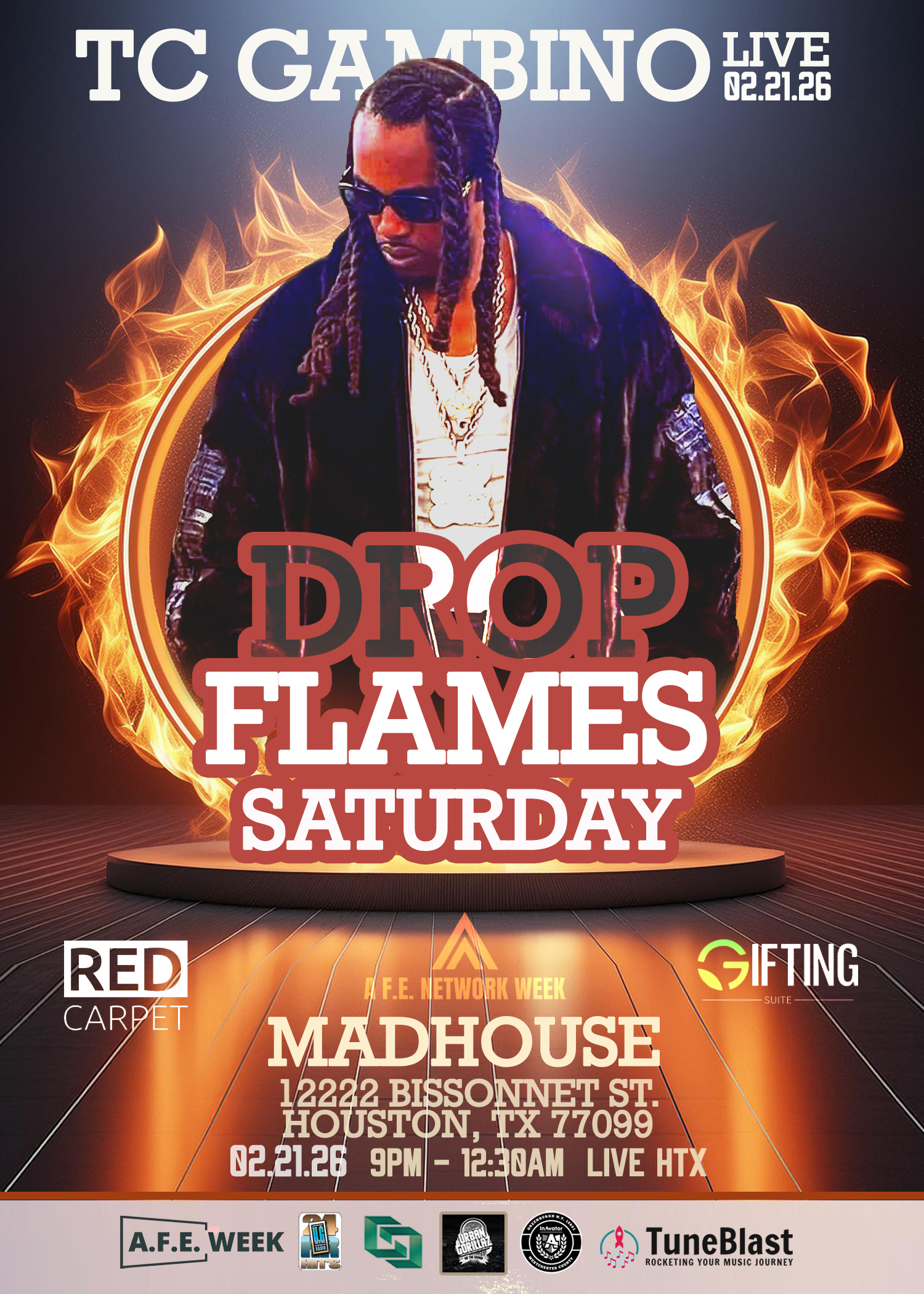 Real Raw Concert Series/Drop Flames Saturday — event banner 9
