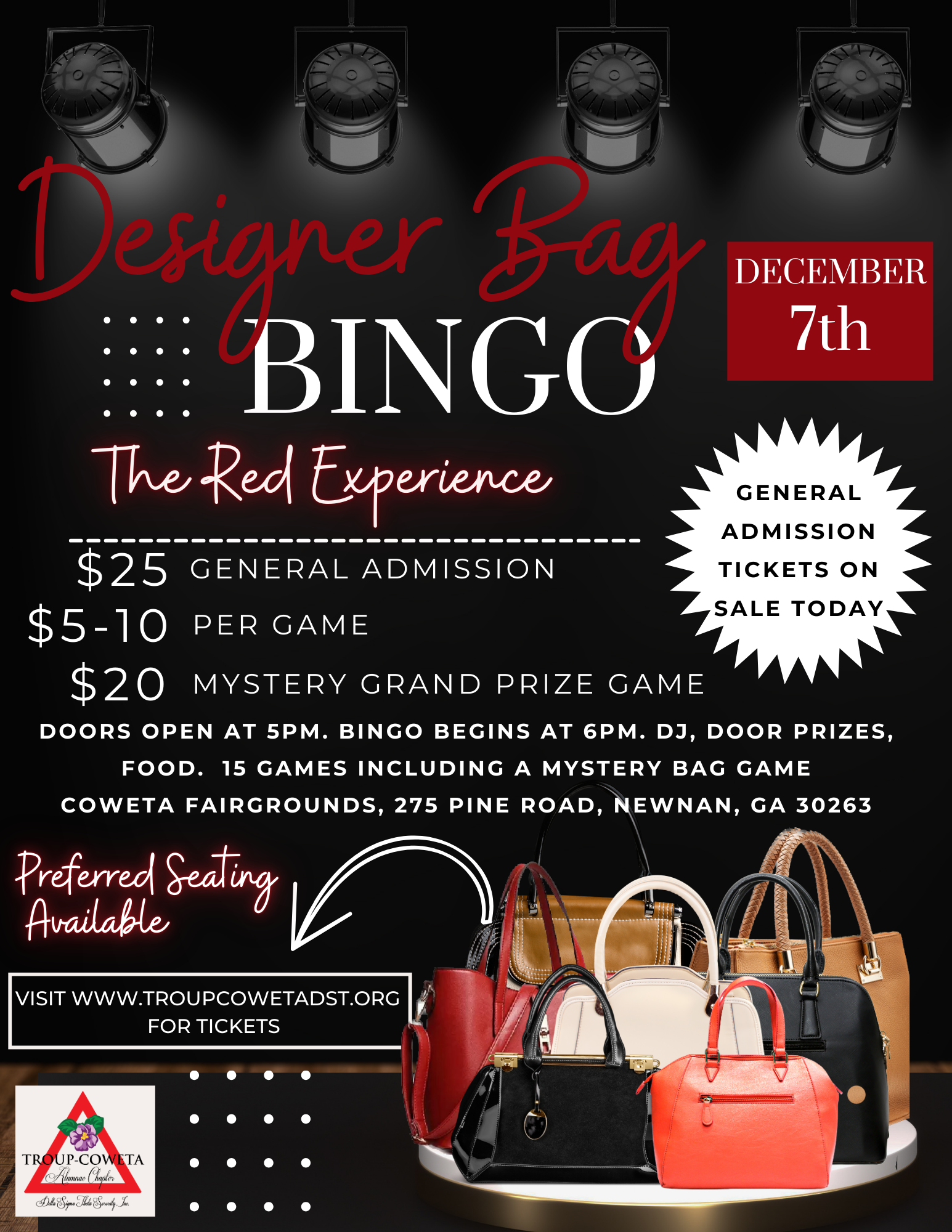 Troup-Coweta Designer Bag Bingo – The Red Experience — photo 1