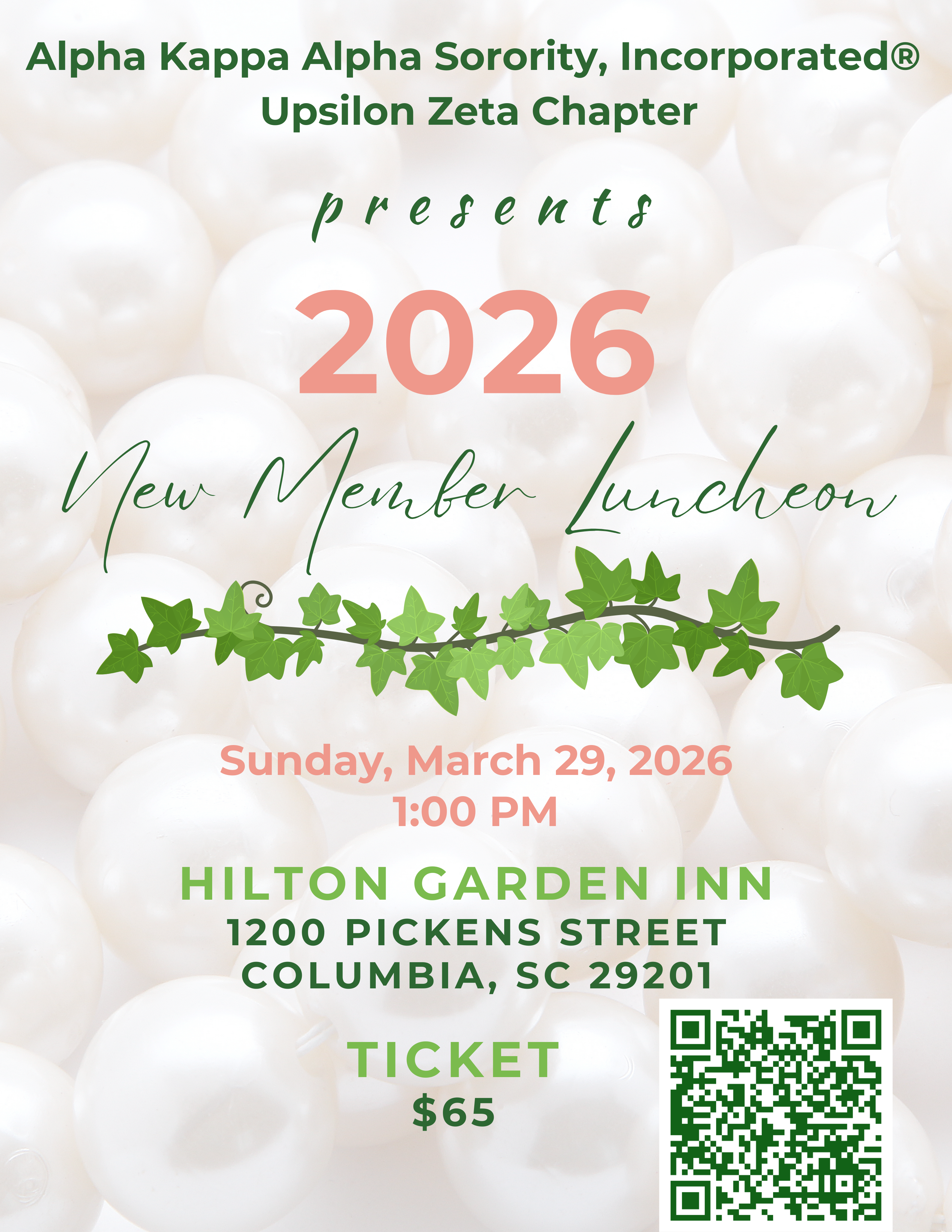 🔒: Upsilon Zeta Spring 2026 New Members Luncheon — event banner