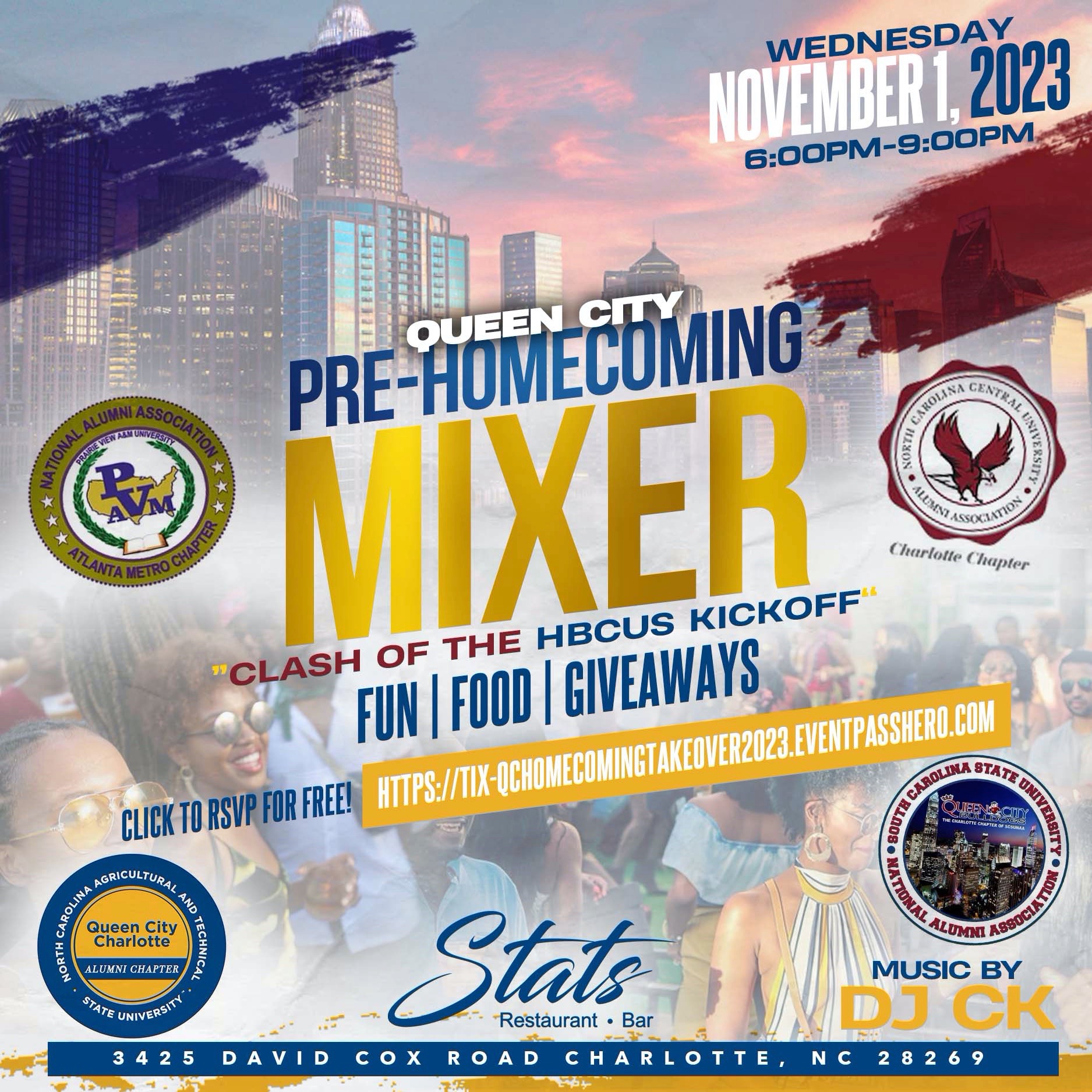 Queen City Pre-Homecoming Mixer — event banner
