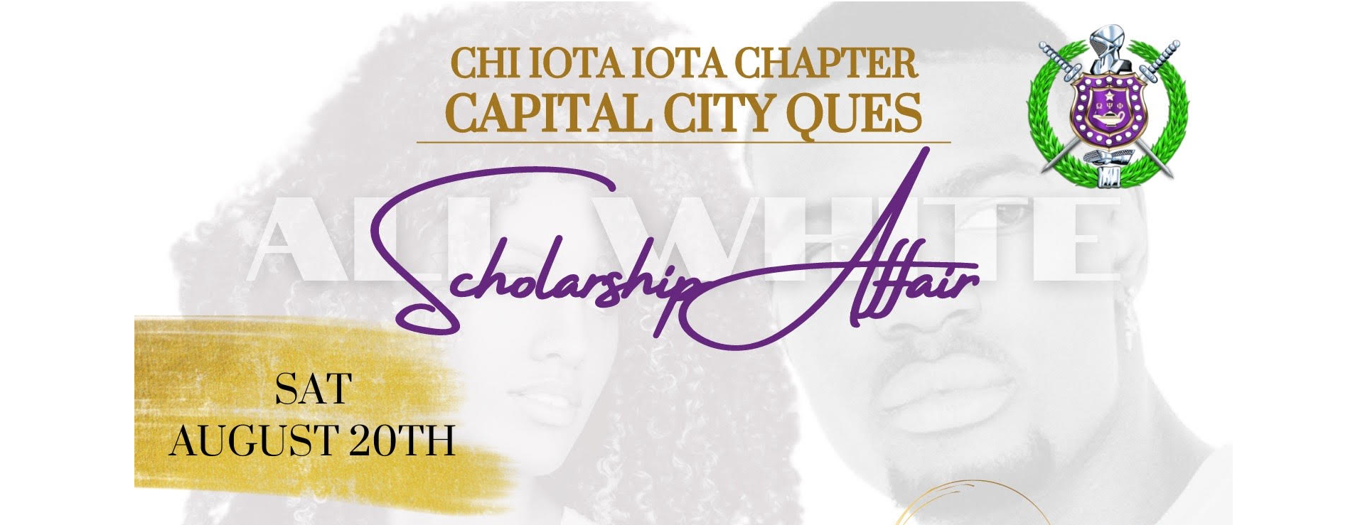 2022 Scholarship Affair All White — event banner