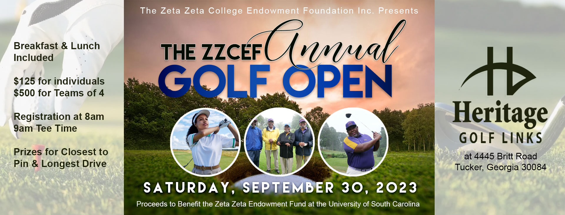 The Zeta Zeta College Endowment Foundation Inc. 3rd Annual Golf Open — event banner