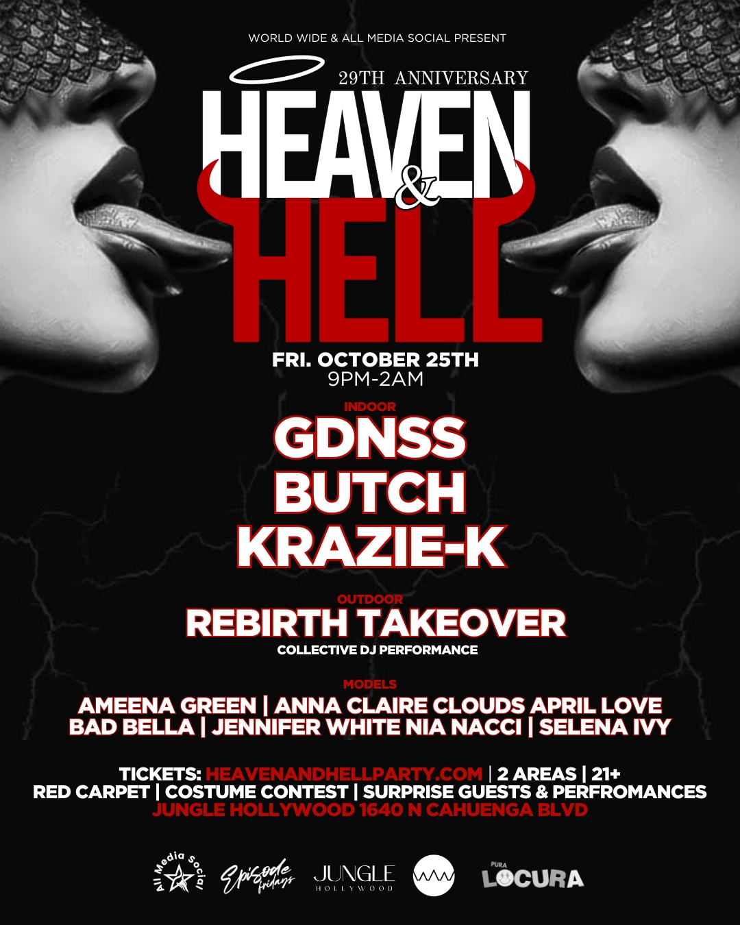29th Anniversary Heaven & Hell Halloween Party — event banner