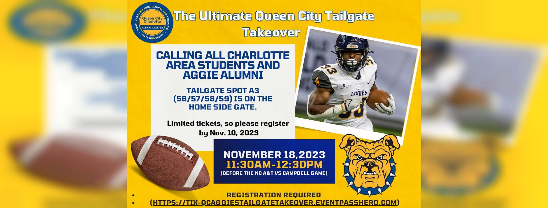 The Ultimate Queen City Tailgate Takeover — event banner