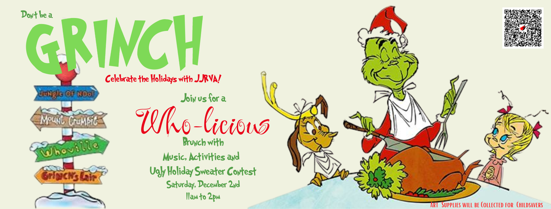 🔒: Don’t be a Grinch Children’s Holiday Party — event banner