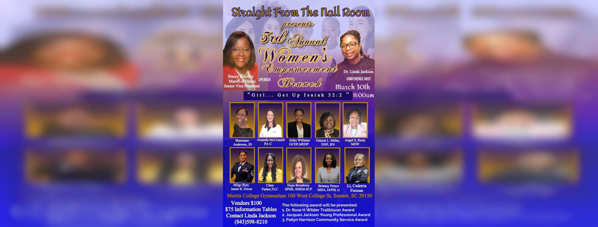 Straight From The Nail Room… 3rd Annual Women’s Empowerment Brunch — event banner