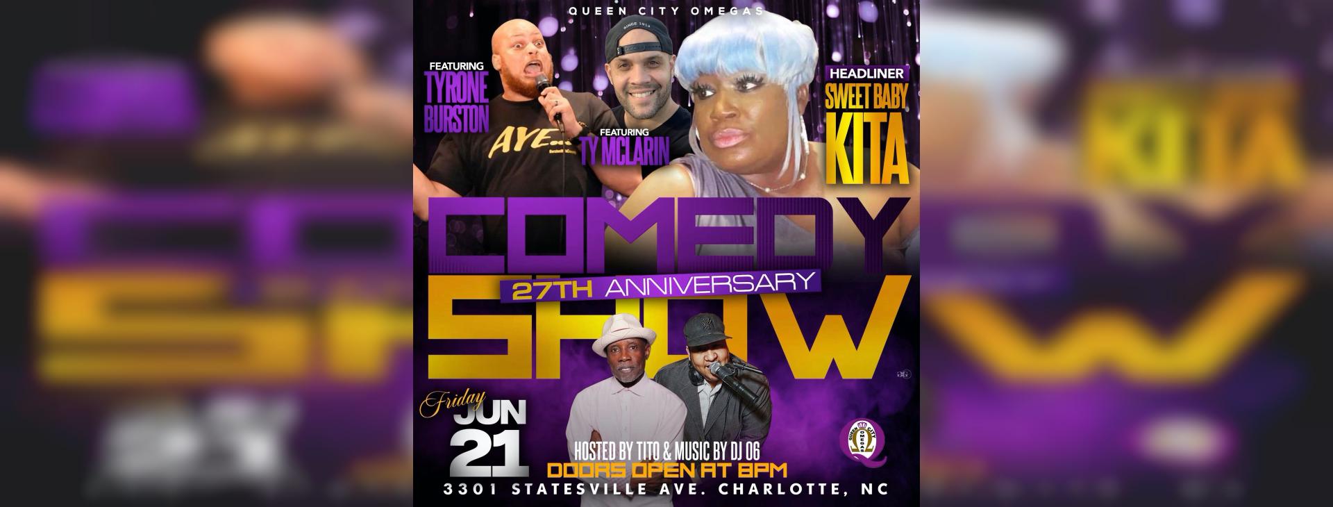 Queen City Omegas Comedy Night — event banner