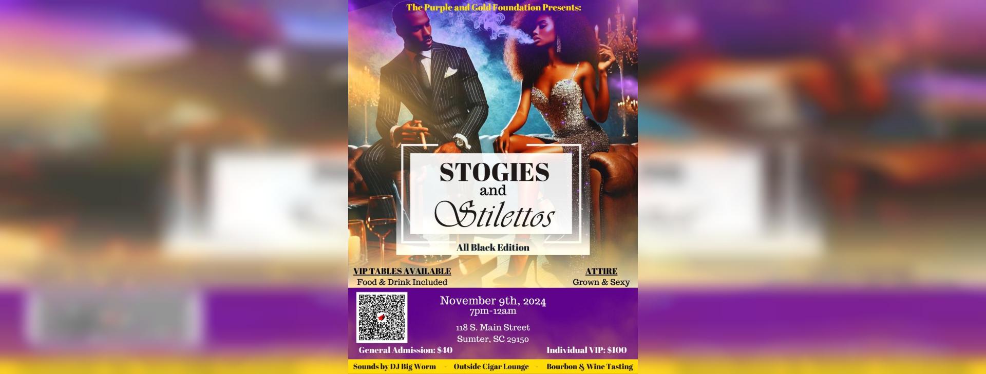 Stogies and Stilettos All Black Edition — event banner