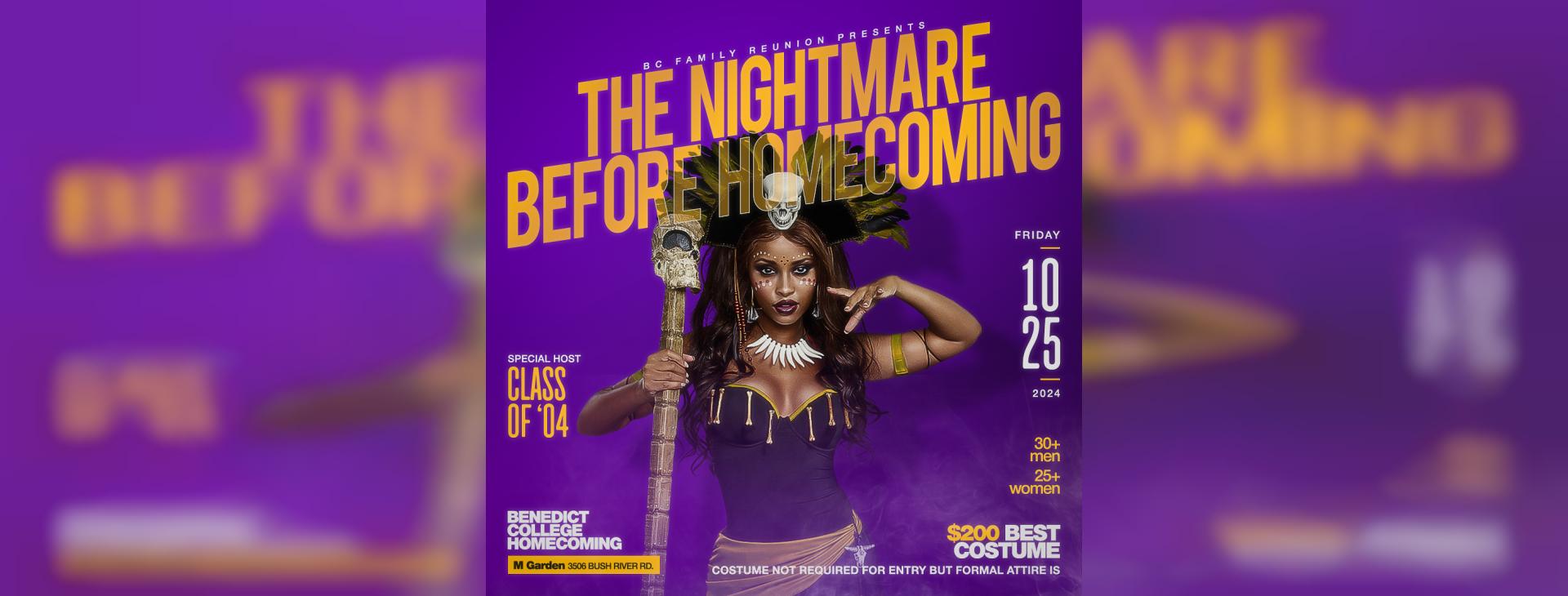 “The Nightmare Before Homecoming” — event banner