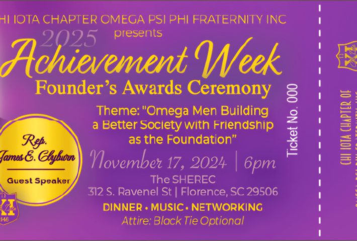 Chi Iota Chapter of the Omega Psi Phi Fraternity, Inc Achievement Week Founders Awards Ceremony