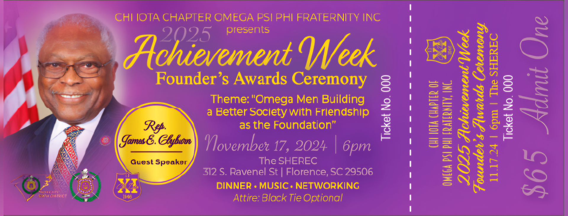 Chi Iota Chapter of the Omega Psi Phi Fraternity, Inc Achievement Week Founders Awards Ceremony — event banner