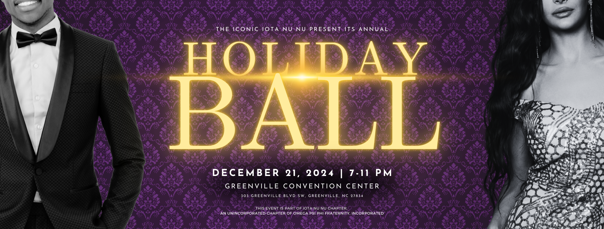 Iconic Iota Nu Nu Holiday Ball — event banner