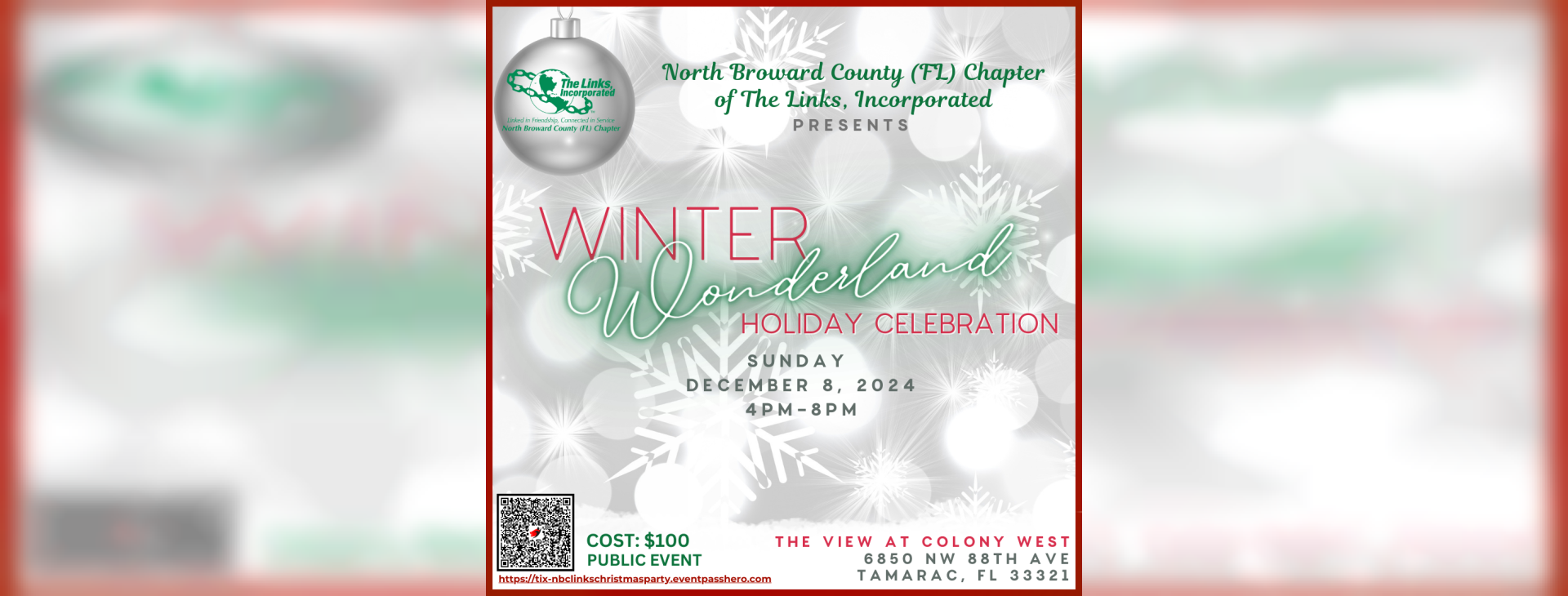 North Broward County (FL) Chapter of The Links, Incorporated presents Winter Wonderland Holiday Celebration — event banner
