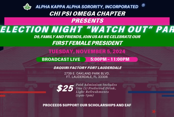 Chi Psi Omega Chapter Presents a Watch-Out Party