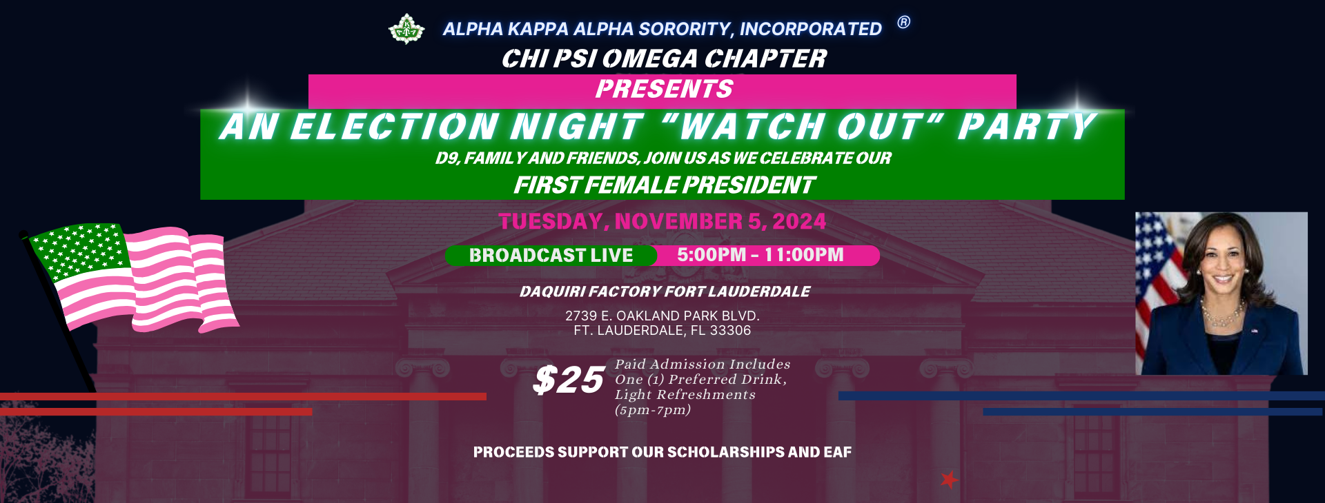 Chi Psi Omega Chapter Presents a Watch-Out Party — event banner