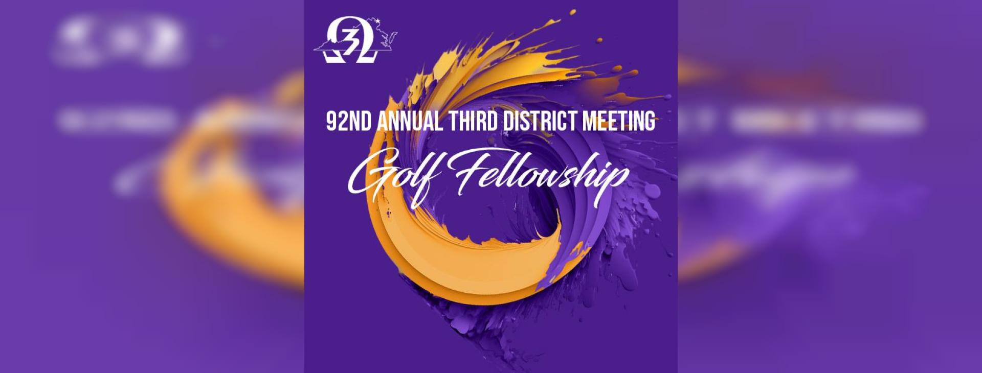 92nd Annual Third District Golf Outing — event banner