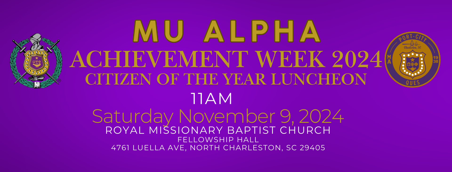 Mu Alpha Citizen of the Year Luncheon — event banner