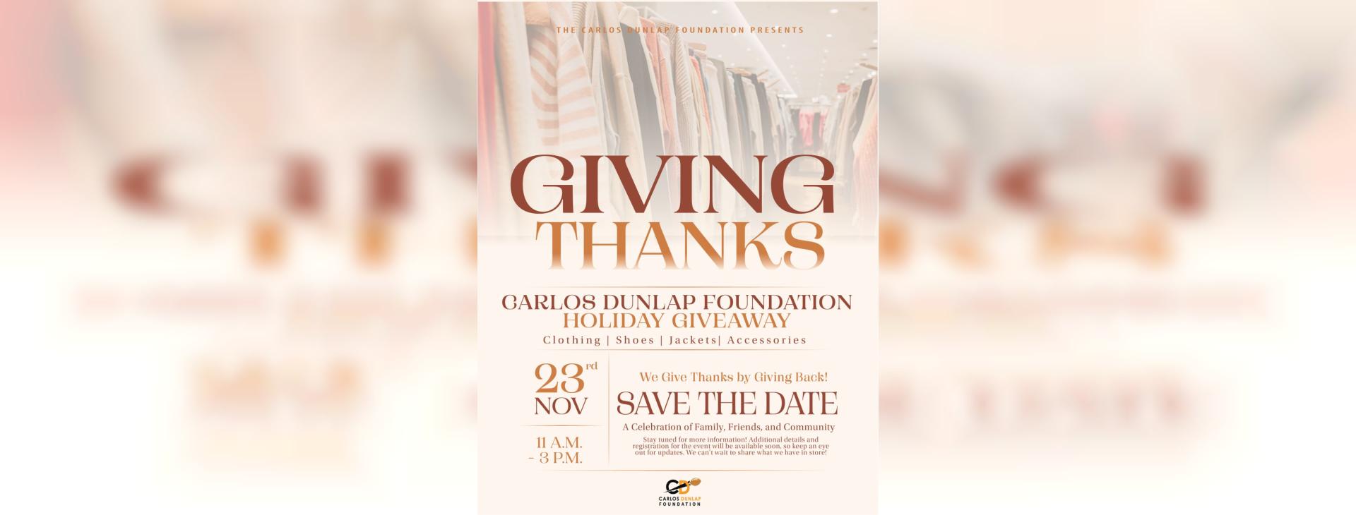 CDF Give Thanks Giveaway 24′ — event banner