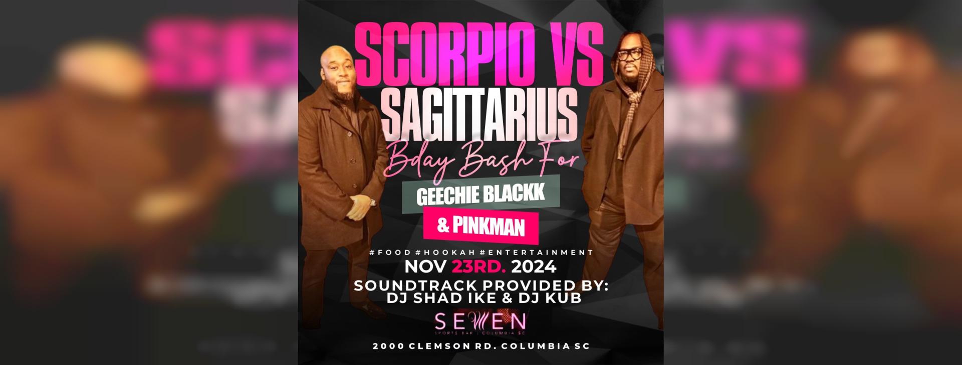 Scorpio vs Sagittarius — event banner