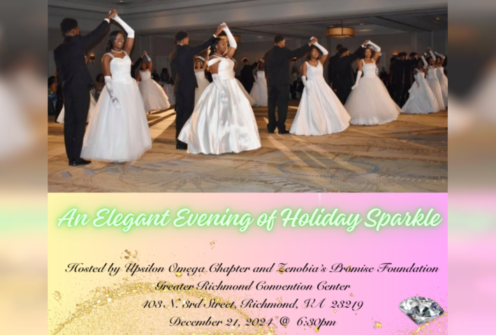 Upsilon Omega Chapter and Zenobia’s Promise Foundation present “An Elegant Evening of Holiday Sparkle” Debutante Ball 2024