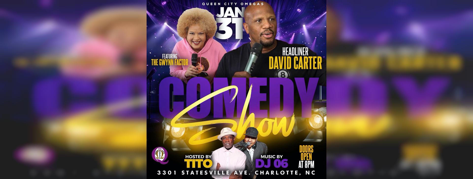 Queen City Omegas Comedy Night — event banner