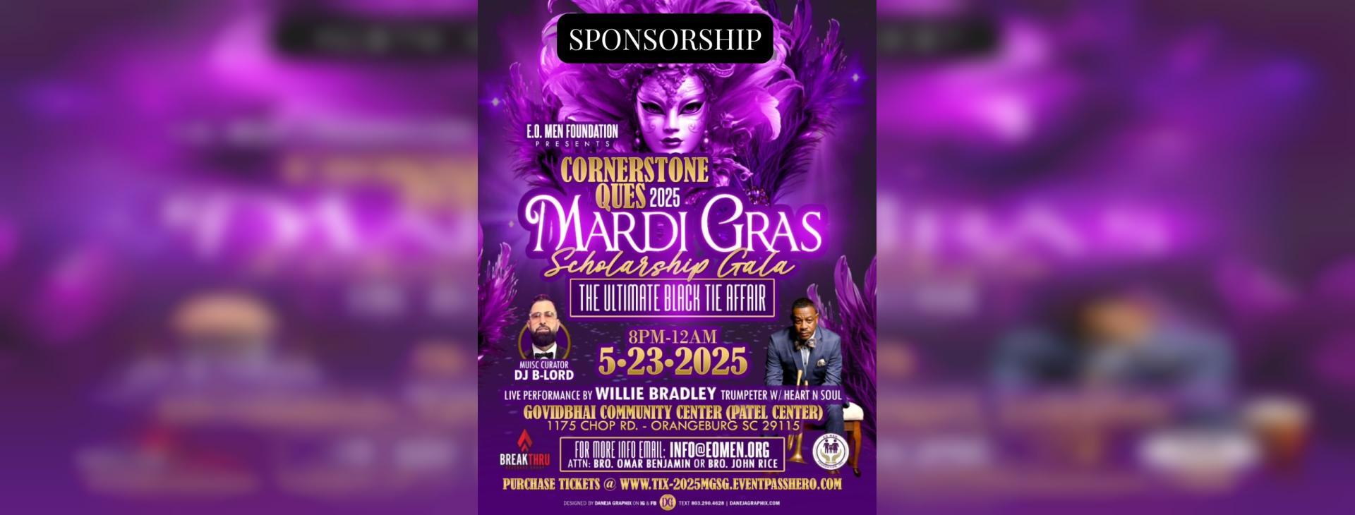 SPONSORSHIP- 2025 MARDI GRAS SCHOLARSHIP GALA — event banner