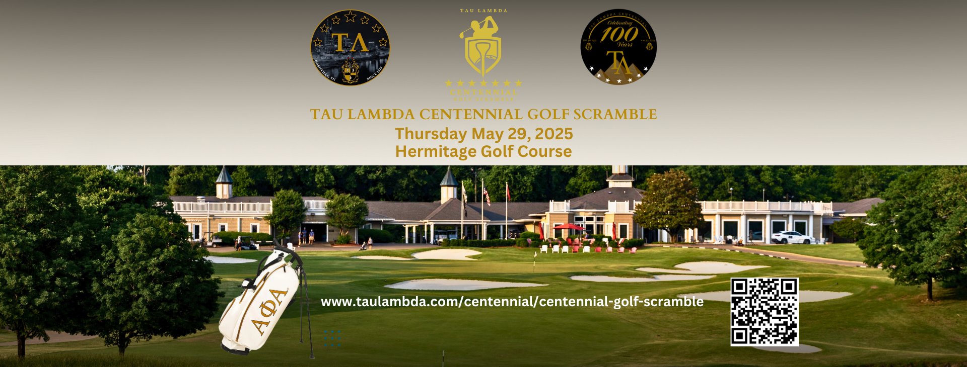 Tau Lambda Centennial Golf Scramble — event banner