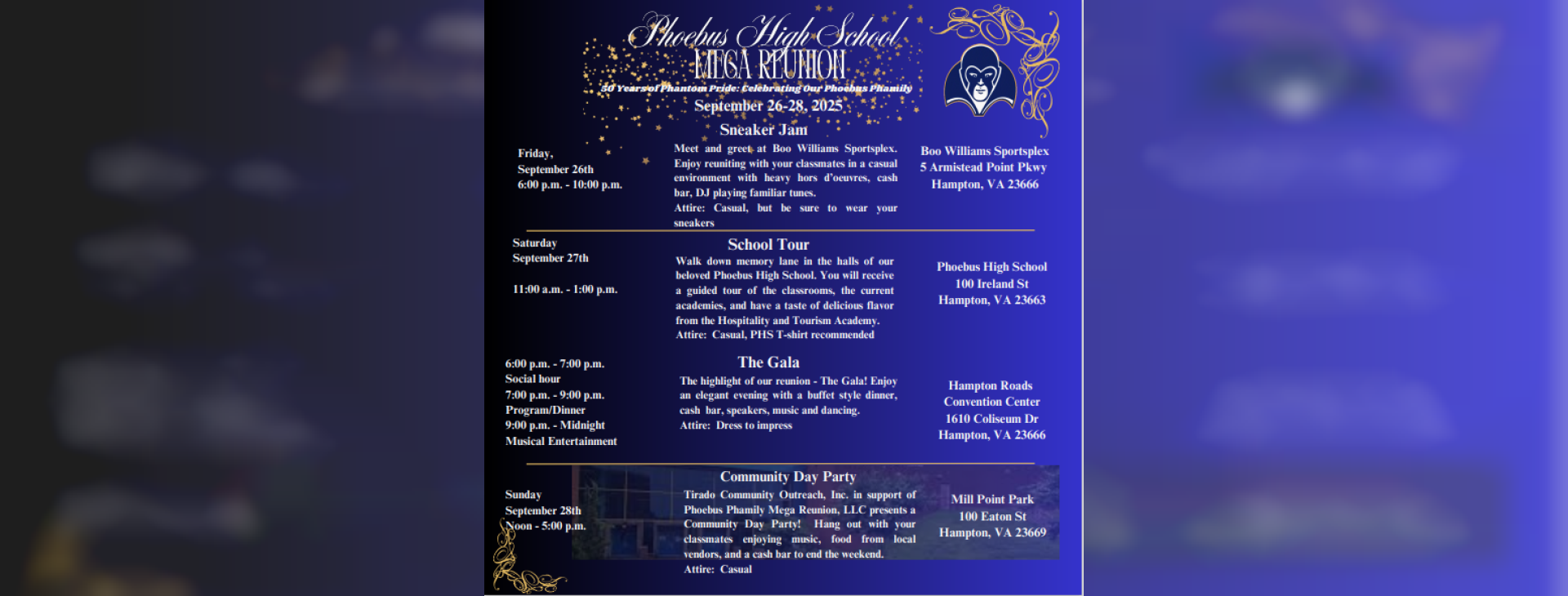 Phoebus Phamily Mega Reunion — event banner
