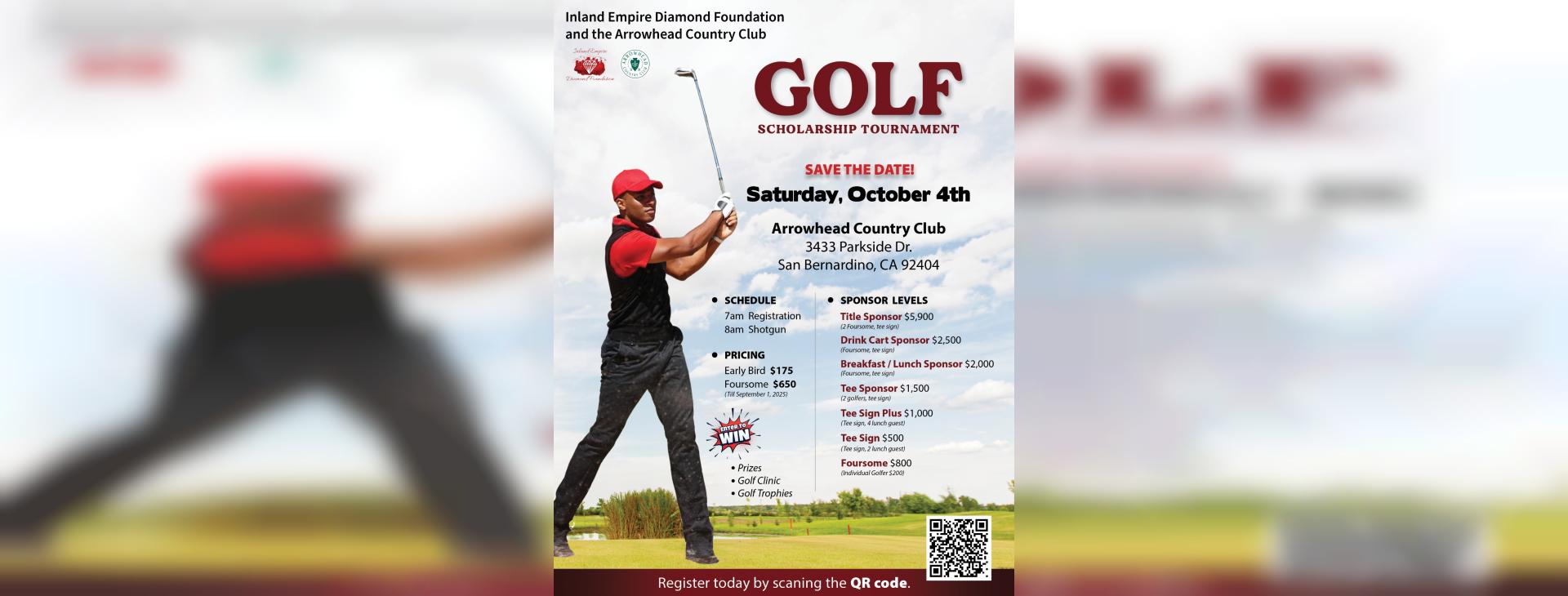 Scholarship Golf Tournament 2025 — event banner