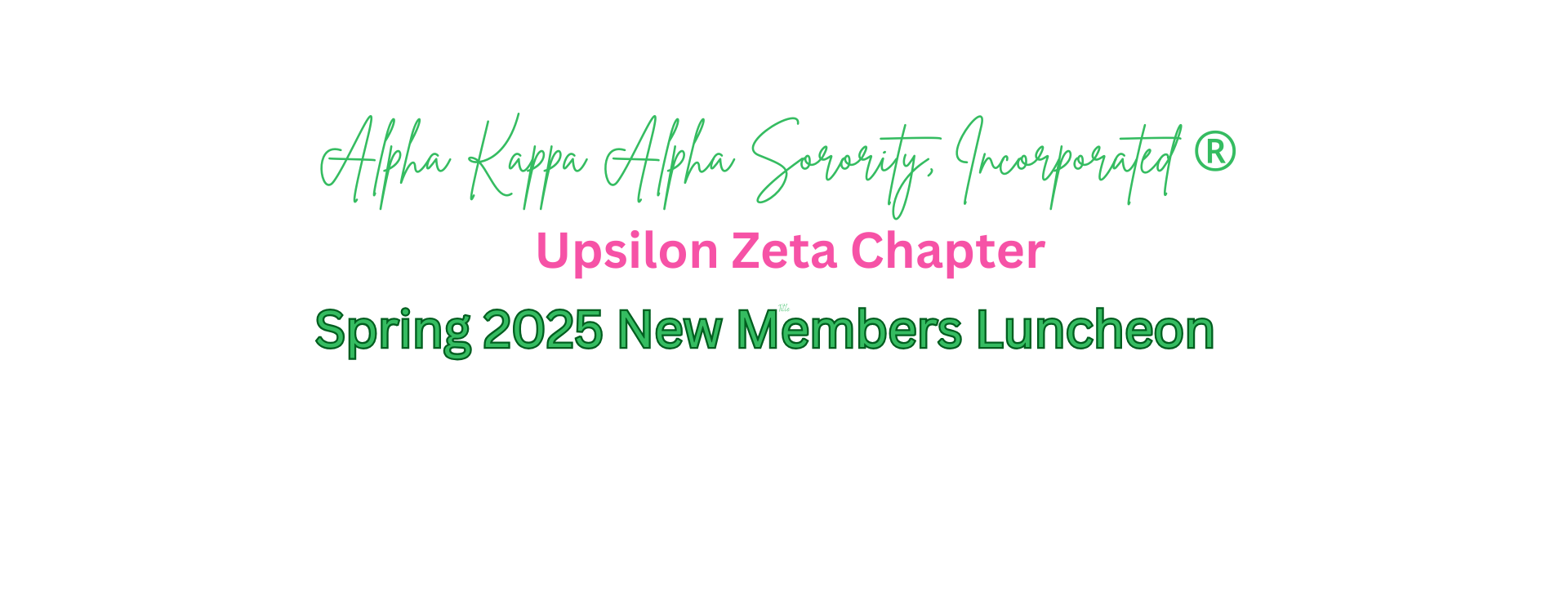 🔒: Upsilon Zeta Spring 2025 New Members Luncheon — event banner