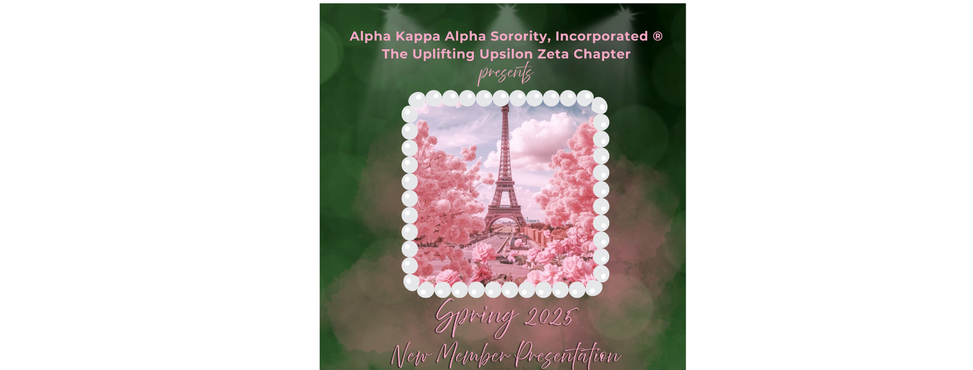 Upsilon Zeta Spring 2025 New Member Presentation Show — event banner