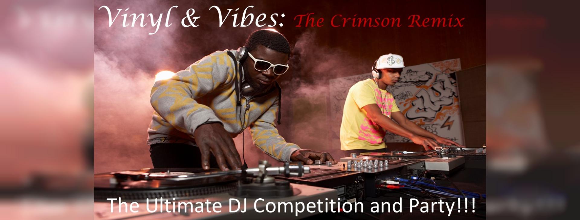 Vinyl & Vibes: The Crimson Remix — event banner