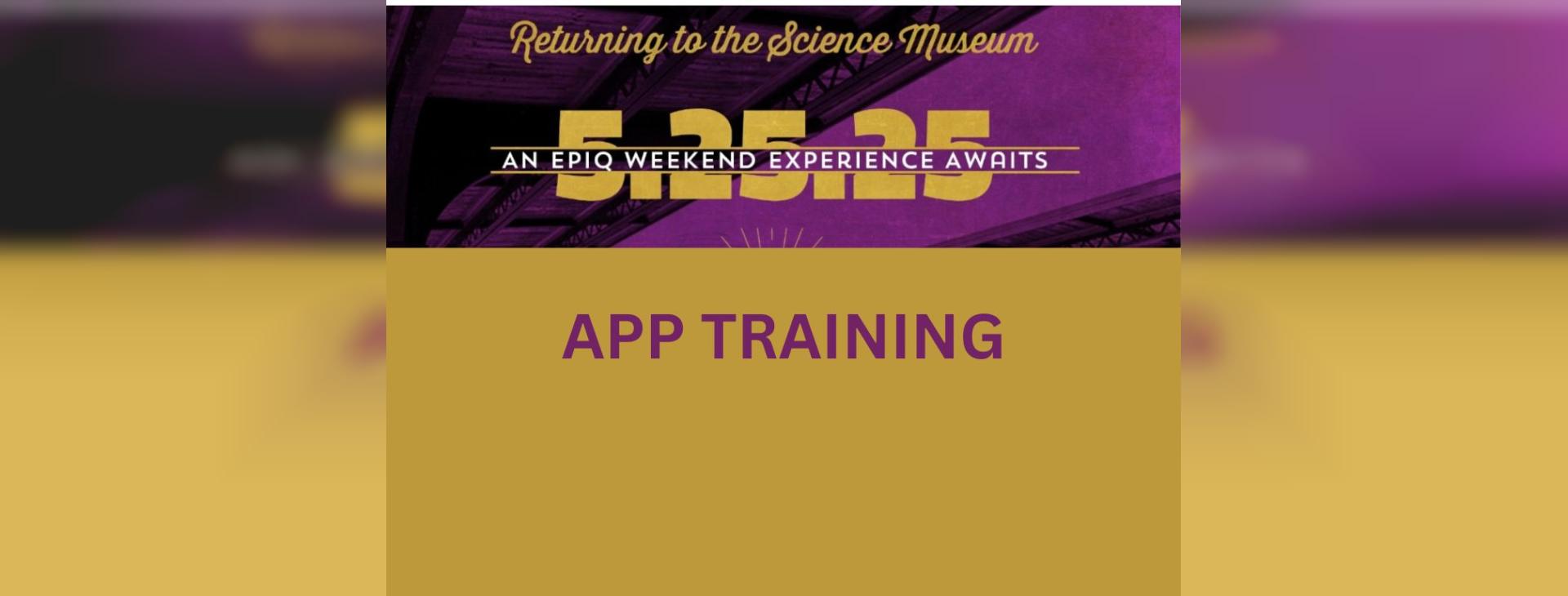 🔒: TRAINING APP — event banner