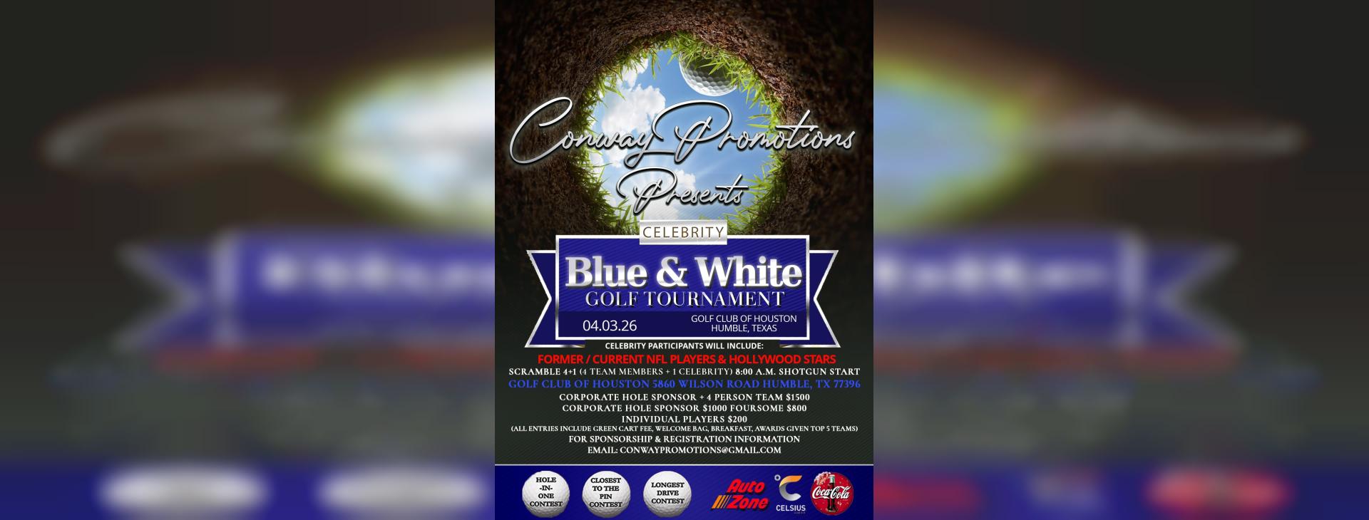 Blue & White Golf Tournament — event banner