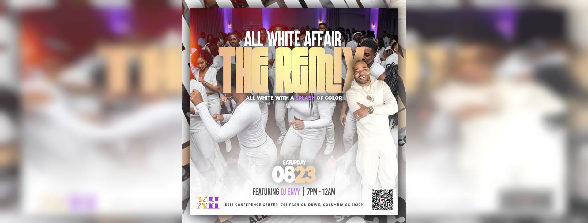 All White Affair (THE REMIX) 2025 featuring the Breakfast Club DJ ENVY — event banner