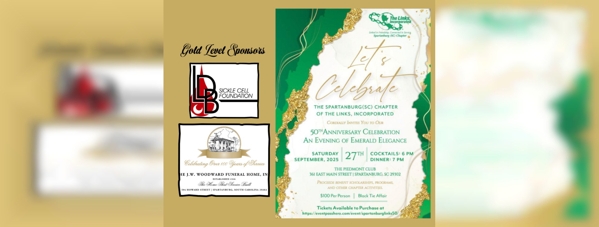 50th Anniversary Celebration: An Evening of Emerald Elegance — event banner