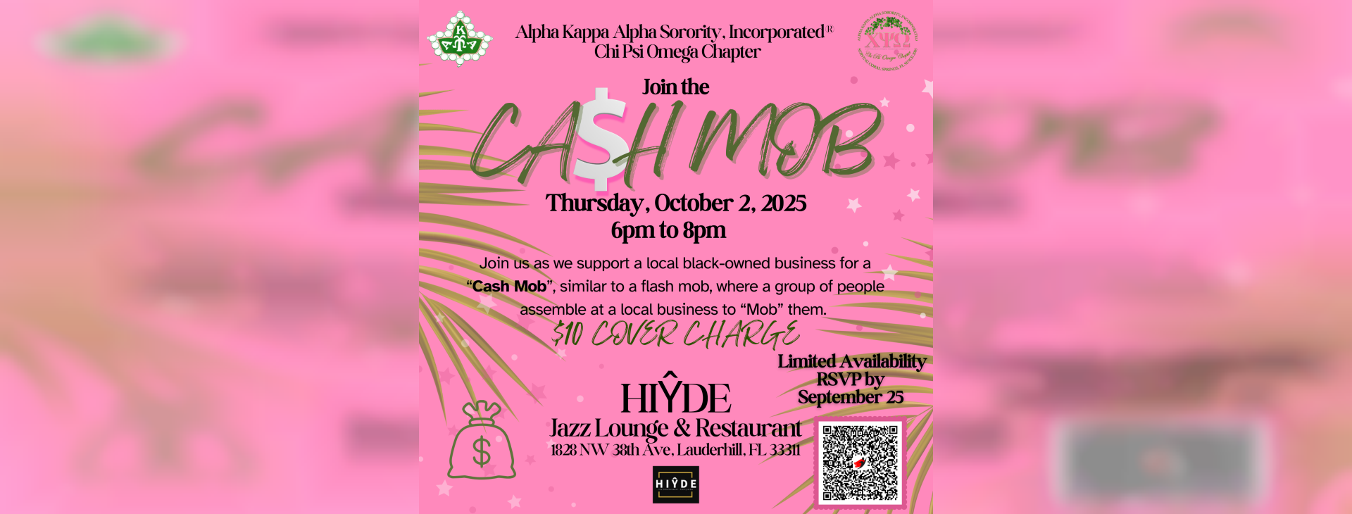 CASHMOB at HiŶde Jazz Lounge — event banner