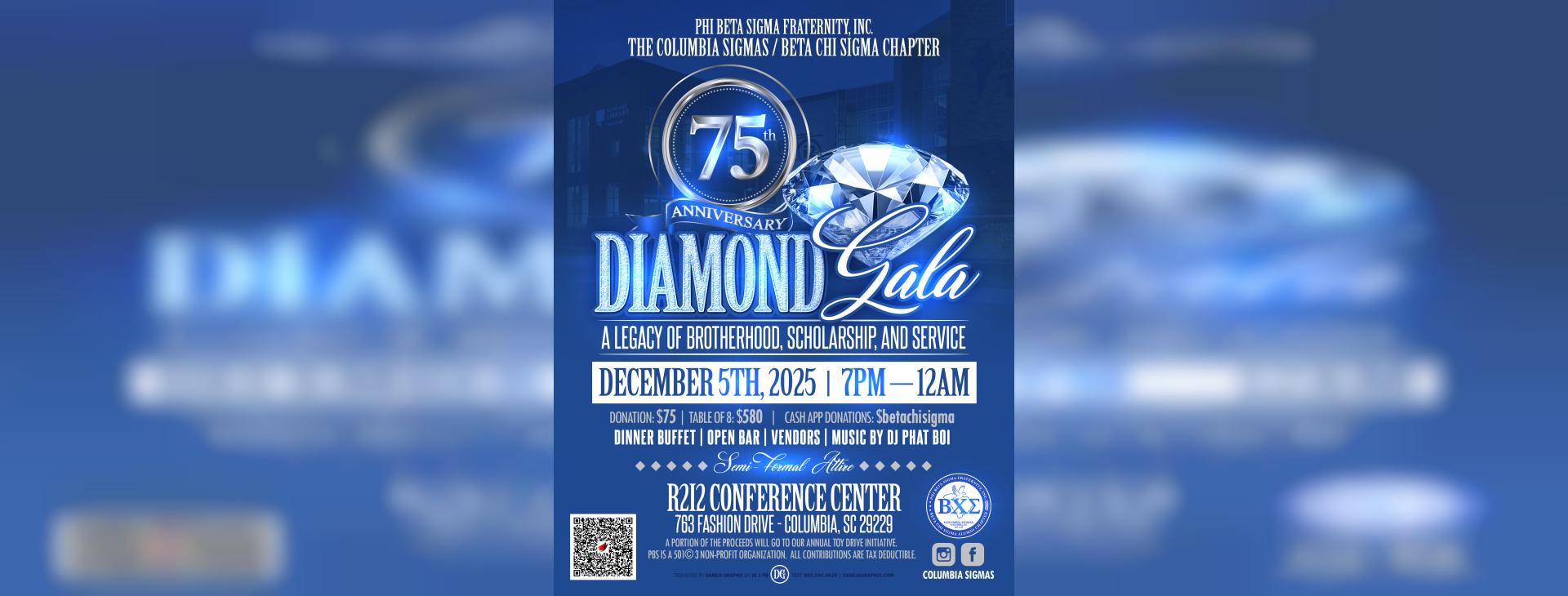 The Columbia Sigmas – 75th Anniversary Gala — event banner