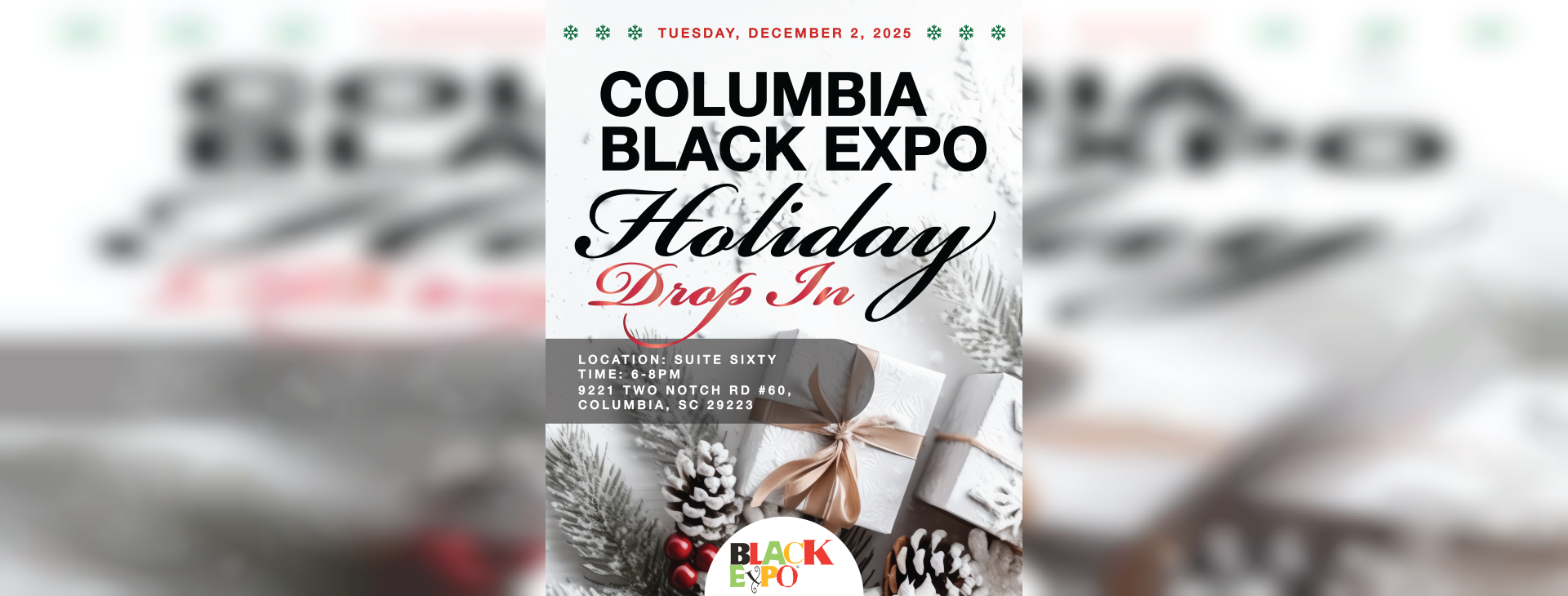 🔒: Black Expo Christmas Drop-In (COLA) — event banner