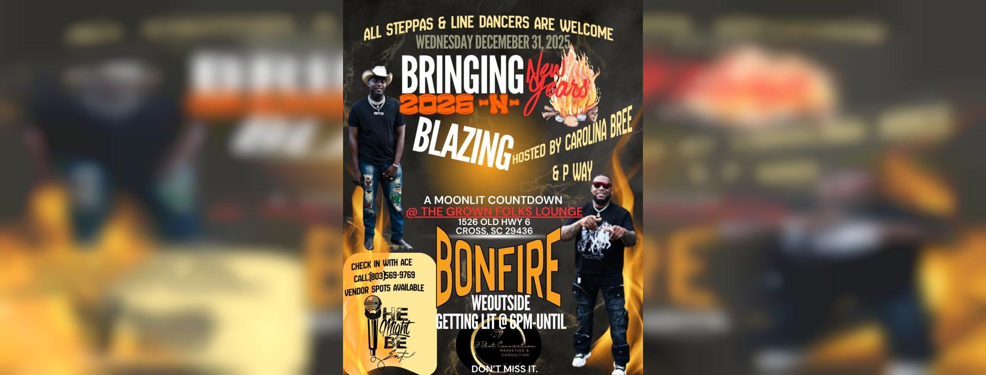 Blazin New Years Eve Bonfire — event banner