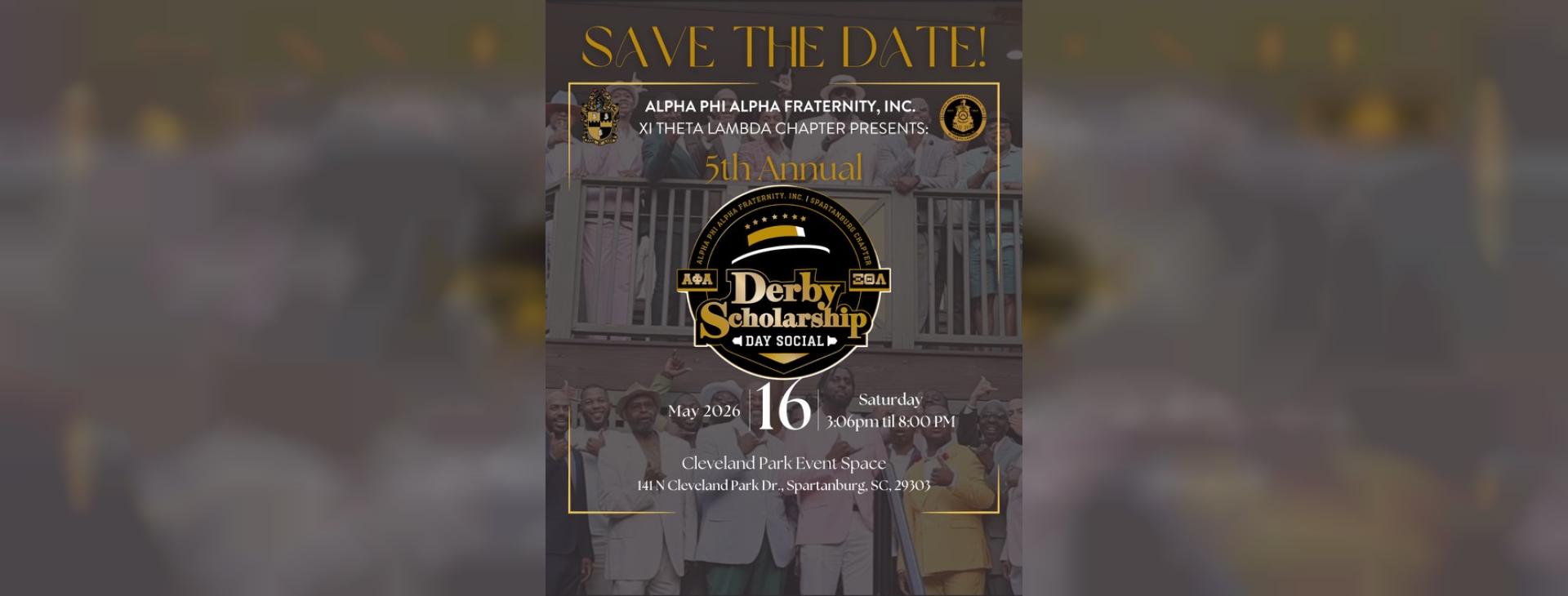5th Annual Derby Scholarship Day Social — event banner