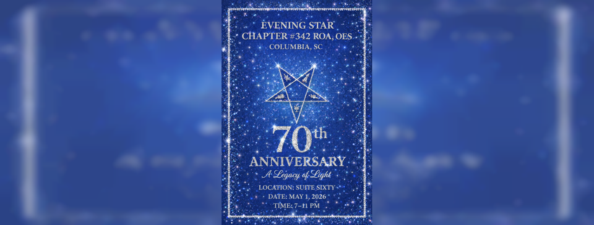 Evening Star 70th Anniversary Celebration — event banner