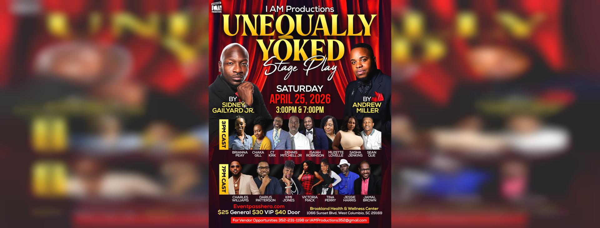 Unequally Yoked Stage Play — event banner