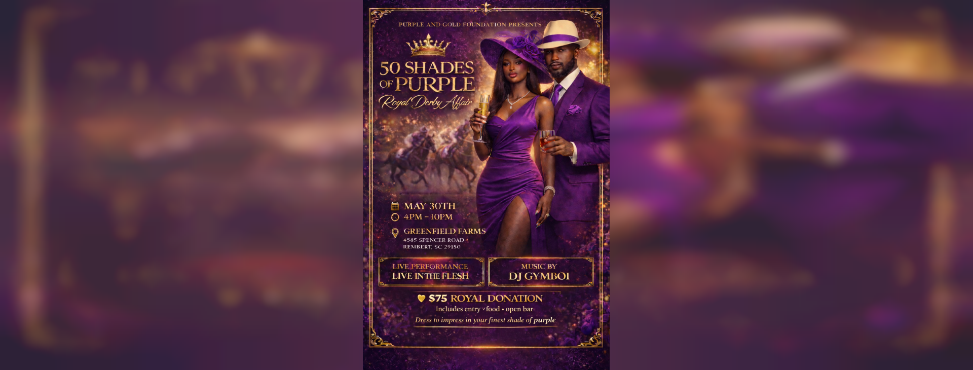 50 Shades of Purple: Derby Edition — event banner
