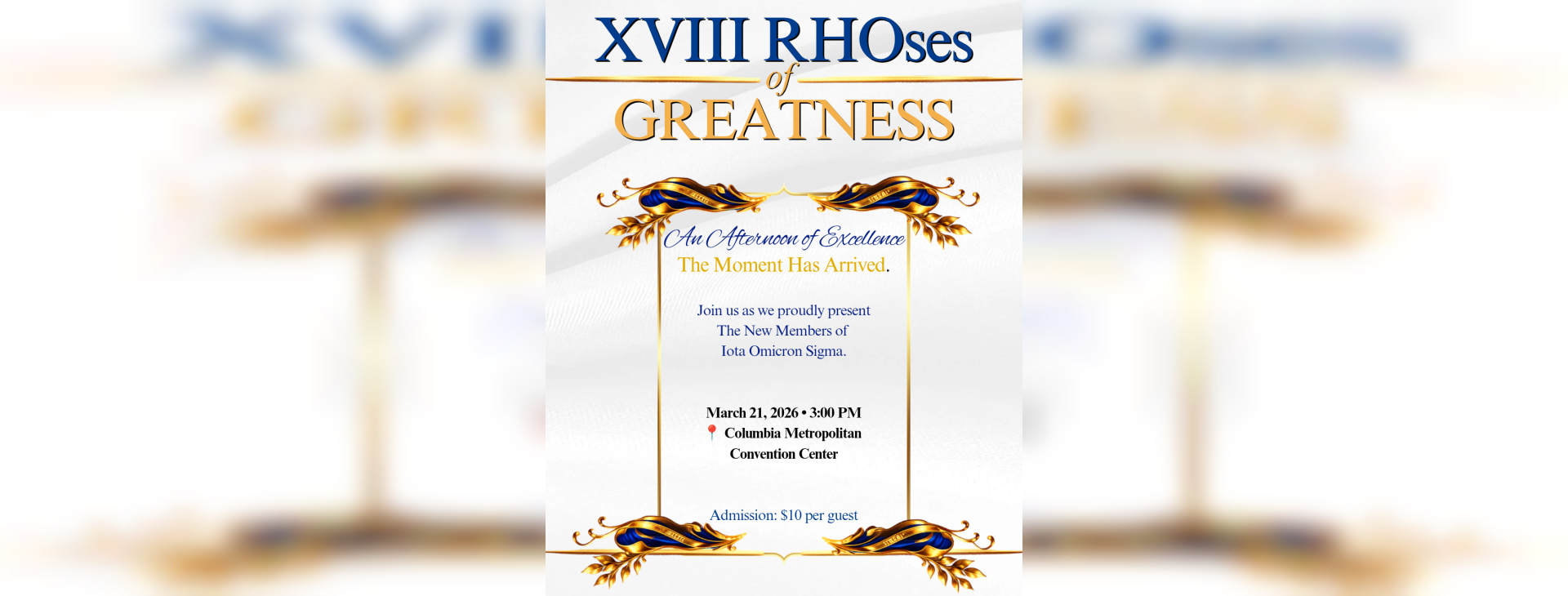 XVIII RHOses of Greatness — event banner