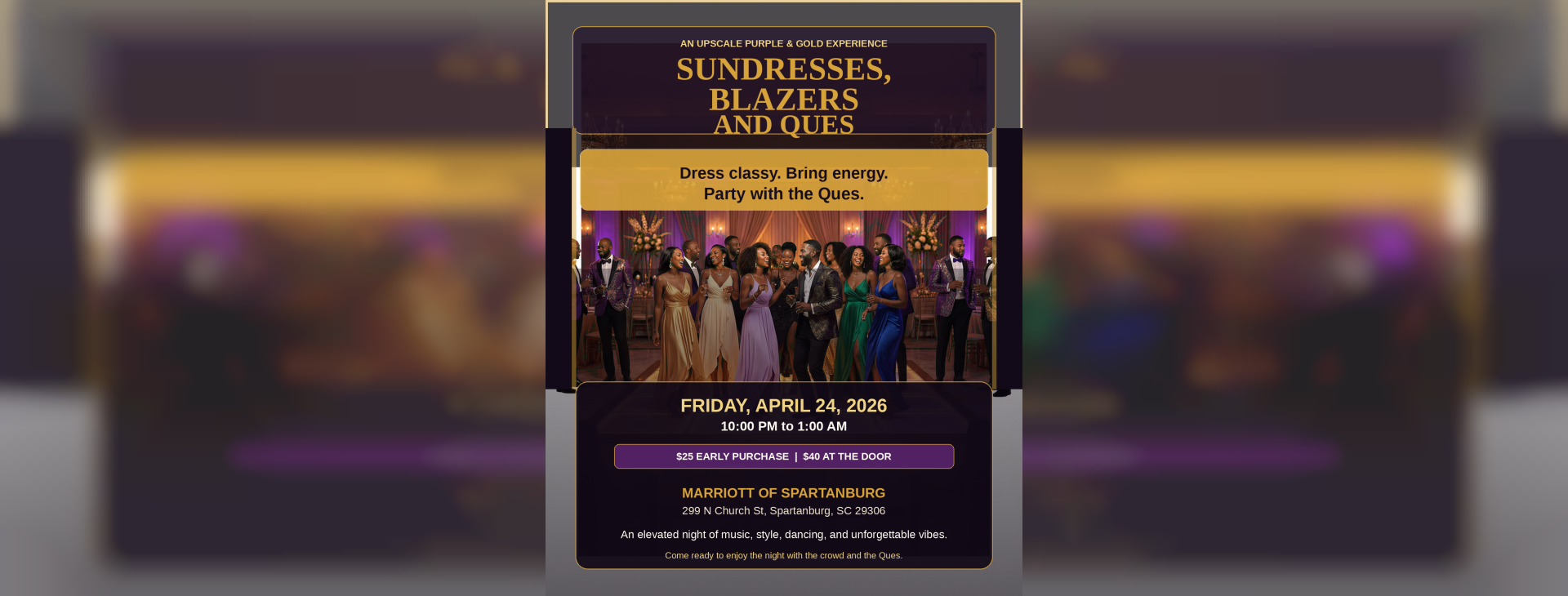 Sundress, Blazers & Ques — event banner